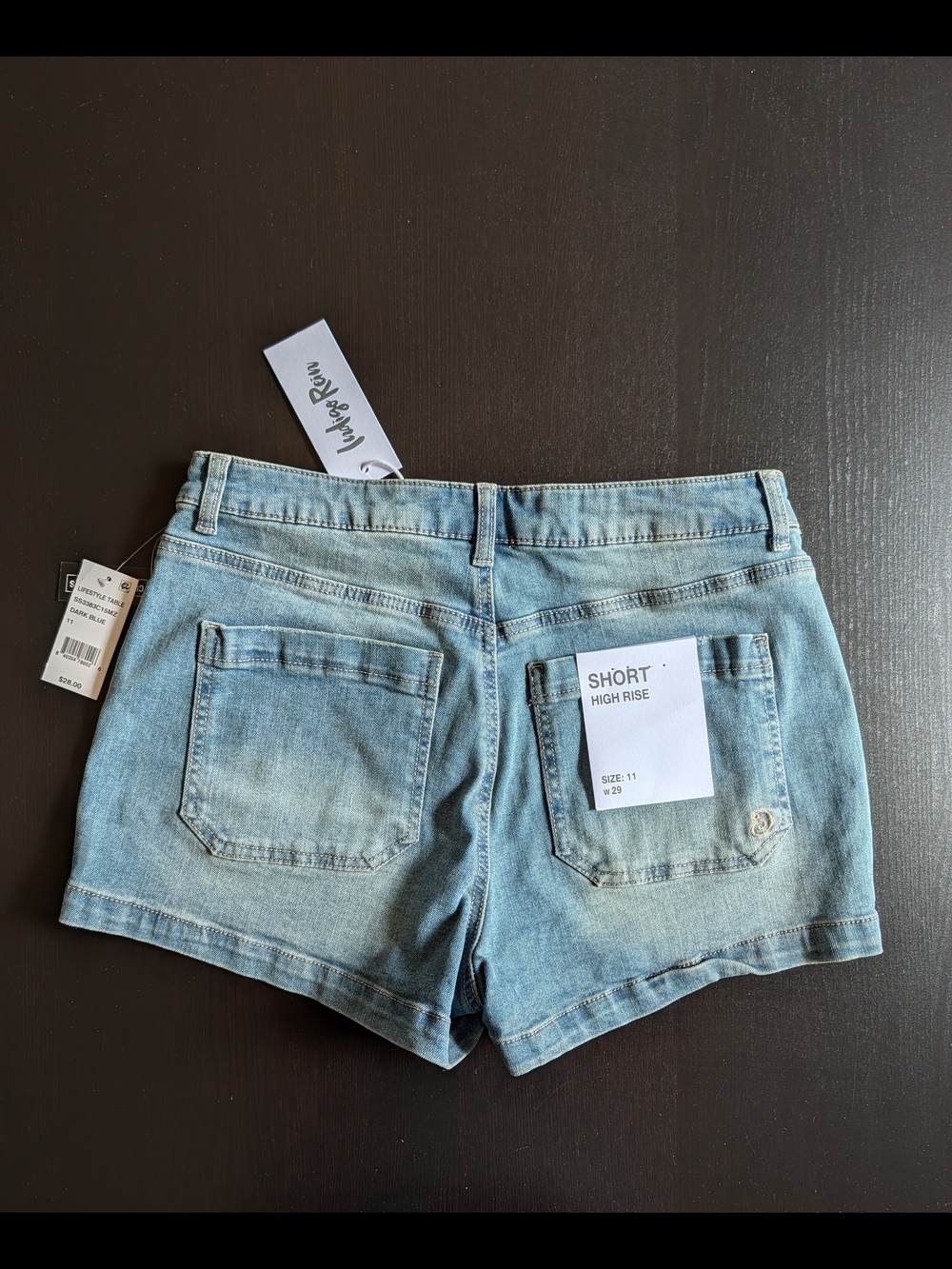 Indigo Rein Washed Light Blue High-Rise Denim Shorts Sz 11 NEW W/TAGS